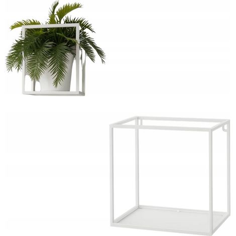 Soporte para flores de metal colgante, color blanco, Landes S, 19x25x27cm (1/5)