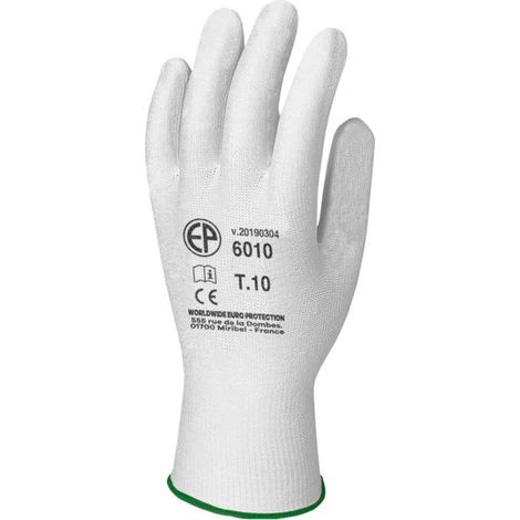 Lot de 10 paires de gants tricoté 100% polyamide 13 gr Taille 9 (1/2)