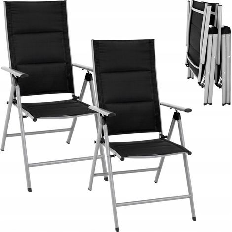 2 sillas plegables de jard铆n, sillas de terraza para camping (1/5)