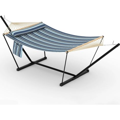 LEDANDER Fauteuil suspendu hamac, siège suspendu en corde robuste supportant jusqu'à 200 kg, idéal pour terrasse, jardin, véranda, balcon -Vert - 200 x 150 cm (1/5)