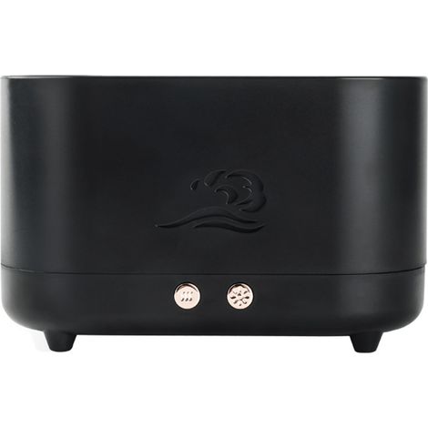 Diffuseur de Flamme Aromatique avec Arrêt Automatique, Lampe LED Colorée et Silencieuse, Humidificateur à Ultrasons Noir (1/5)