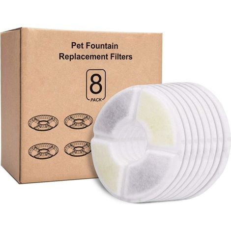 VURAHOME - Filtre fontaine, 12 filtres de remplacement, filtre à charbon actif de remplacement et résine échangeuse d'ions (1/5)
