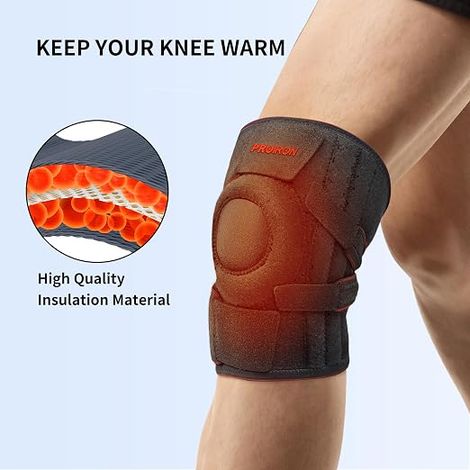 Genouillère Sport Genouillère Régable, Genouillère Rotulienne et Ligamentaire avec Stabilisateur à ressort flexible Genouillères pour la Rotule,Noir (1/4)
