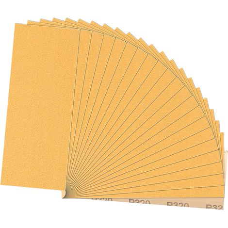 Papier de Verre, Papier Abrasif 320 Grains Utilisé pour polir métal cadre le bois les voiture 21 Pièces (1/5)