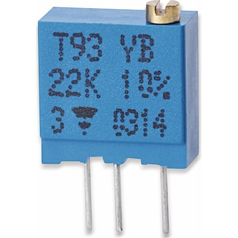 VISHAY Cermet-Trimmer T93YB, stehend, 0,5 W, 200 kΩ (1/2)