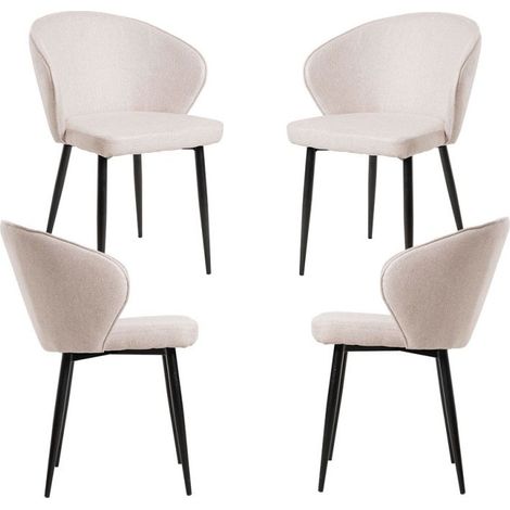 Packs Sillas Comedor - Pack 4 Sillas Zalva Tela - Beige (1/5)