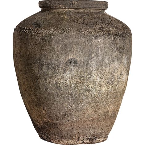 Amphore Colmberg style ethnique en terracota - Ton terre cuite naturel vieilli (1/5)