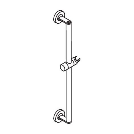 Brausehalterstange, d: 25 L=600 mm, chrom (1/3)