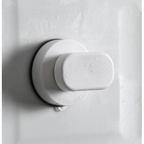 Glass Window Door Handle with Adhesive Suction Cup and Strong Suction Cup for Kitchen, Refrigerator, Drawer, Cabinet, Bathroom Wall Handrail, Shower Handrail, Suction Cup (White) (1/5)