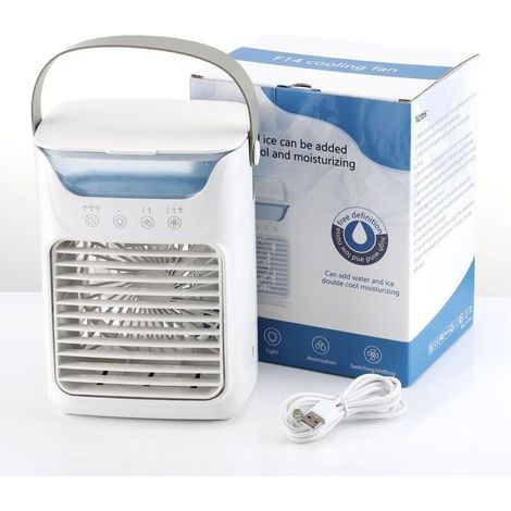 700-ml-Klimaanlagenventilator, 3 Geschwindigkeitsstufen, 2 Kaltnebel-Einstellungen, automatischer Timer, tragbarer Luftbefeuchter (1/5)