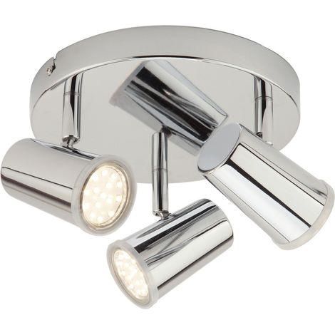 Litecraft Trisha Spotlight Plate Bathroom Adjustable 3 Light - Polished Chrome (1/5)