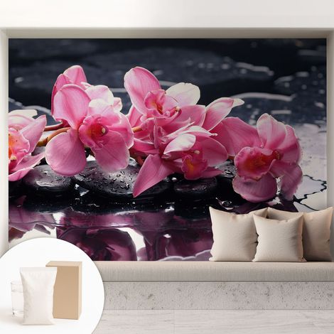 Papier peint intissé décoratif pour salon chambre et cuisine Facile à poser avec colle Élégance florale 208x146 cm (1/5)