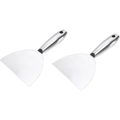 Couteau à mastic en acier inoxydable, couteau de nettoyage des vitres de sol de hotte de cuisine, 2 pièces (1/5)