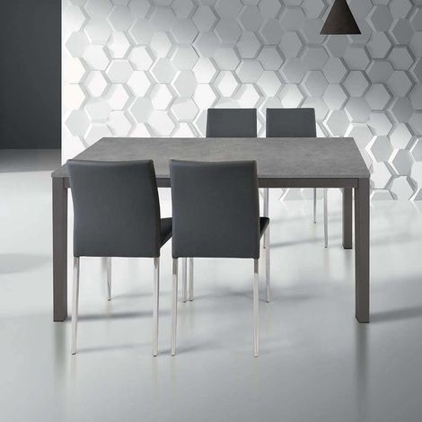 BRENDON - tavolo da pranzo moderno allungabile 120 x 80 (1/2)