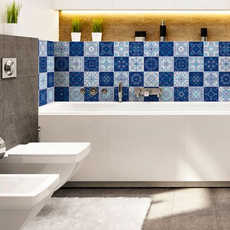 Stickers muraux - Sticker Mural Carrelage adhésif Cuisine Salle de Bain - 24 STICKERS CARRELAGES BOHÈME MAYA - 24stickers10x10cm (1/5)