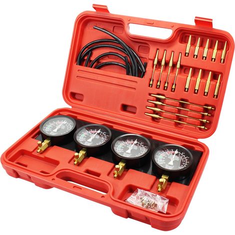 Kit d'outils de synchronisation de carburateur à vide avec manomètre et tuyau en caoutchouc pour moteur automobile (1/5)