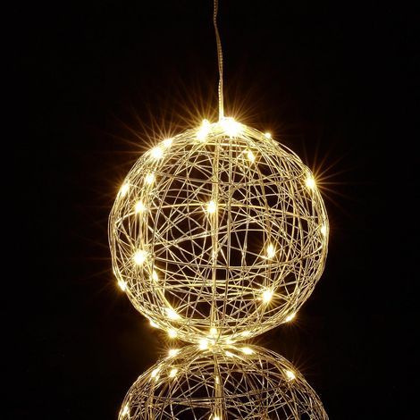 LED-Lichtkugel, Lichterkette, langes Kabel, Durchmesser 15 cm, für den Innenbereich (1/5)