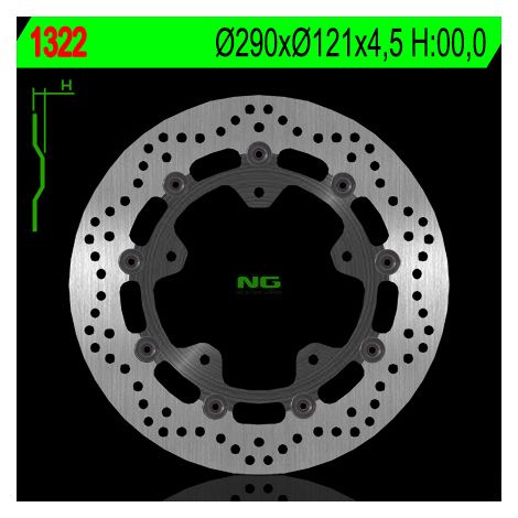 Disco de freno delantero Suzuki GSF 650 '06, SV 650X/ABS 18-19, flotante