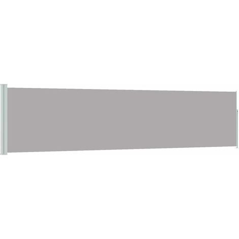 Toldo lateral retráctil de jardín gris 120x500 cm vidaXL