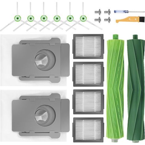 Compatibile con gli accessori per spazzatrici iRobot: Spazzola laterale i7 i7+ E5 E6 i3 i8+ Filtro sacchetto polvere Spazzola principale (1/5)