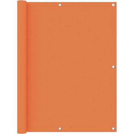 Écran de balcon 120 x 500 cm en tissu Oxford, orange, brise-vue pour balustrade haute, protection contre le vent et les UV, résistant aux intempéries, avec cordon de fixation (1/5)