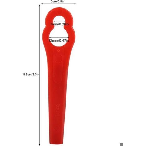 Lames de rechange - - Coupe‑Bordure Einhell sans fil - Lame plastique - Lot 100 - Rouge (1/5)