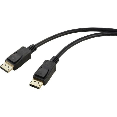 Trywise DisplayPort Câble de raccordement Fiche mâle DisplayPort, Fiche mâle DisplayPort 2.00 m noir UHD 8K @ 60 Hz Câble DisplayPort C634362 (1/2)