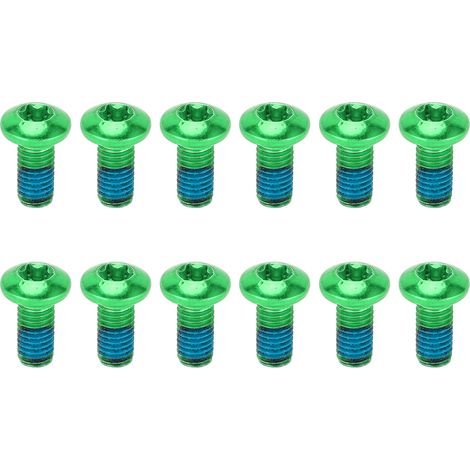 12 vis en acier allié pour disque de frein vélo de montagne, 12pcs boulons T25 M5x10mm, fixation disque frein (1/5)