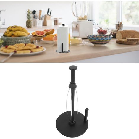 Porte-papier toilette vertical en acier inoxydable avec amortisseur de chocs, pour placards de cuisine et de salle de bain, modèle extra épais. (1/5)