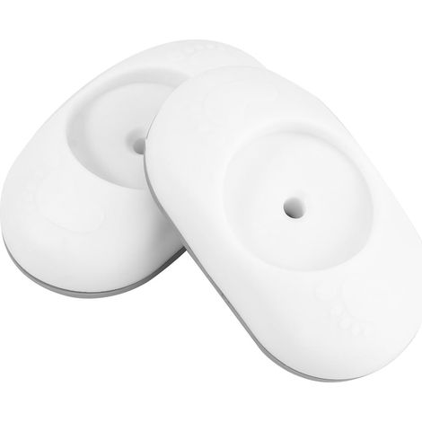 Protectores de pared de ABS blanco para la instalación de puertas y vallas (juego de 2) (1/5)