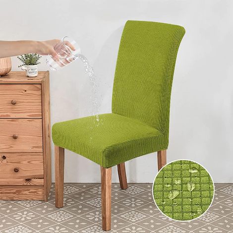 (vert) Housses De Chaise 1 Pices , Couverture De Chaise De Salle Manger Extensible Protection De Chaise Moderne Lavable Pour La Dcoration Fte Ban (1/5)