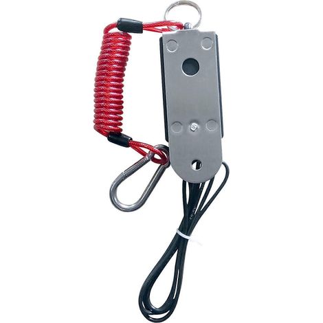 Interrupteur à cordon spiralé de sécurité pour le remorquage de caravanes, contrôleur électromagnétique et dispositif de sécurité. (1/5)