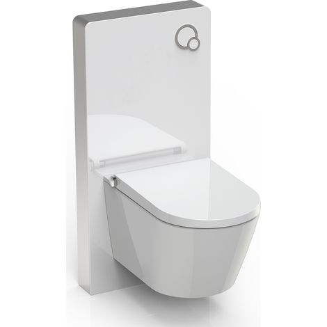 BERNSTEIN - Toilettes Japonais céramique, WC lavant japonais avec module blanc (100,4x48,3x10,8cm) - WC 38,4x59,3x38cm - Basic 1102 (1/5)