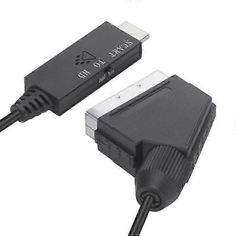 Câble adaptateur convertisseur audio/vidéo compatible SCART vers TV compatible câble convertisseur péritel/compatible TV (1/5)