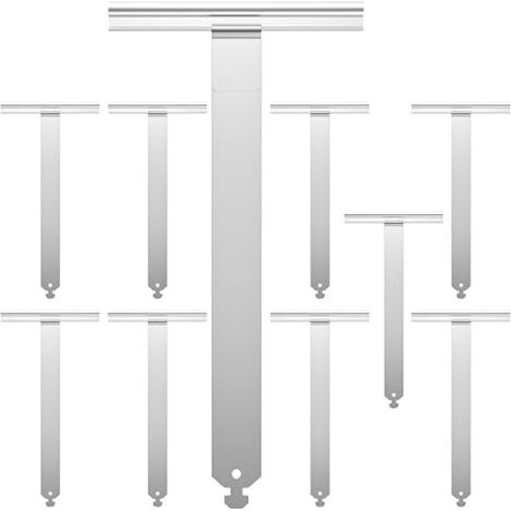Lot de 10 feuillards en aluminium naturel 100 x 190 mm pour stores enrouleurs bipartites (remplacement) (1/5)