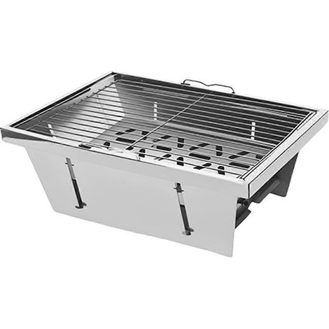 Barbecue pliable à charbon de bois, réchaud portable pour camping et pique-nique, support de barbecue en acier inoxydable (1/5)