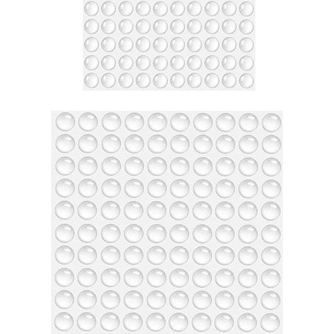 royaluxe - Tampon Porte Transparent en Caoutchouc, 150 Pièces Arret de Porte, Amortisseur Porte Placard, Butee de Porte Adhesive Murale pour Panneaux de Verre (1/5)