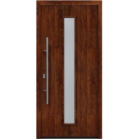 Hörmann Ecostar Haustür "ISOPRO IP 020S", dark oak, 110 x 210 cm (B x H), DIN Links
