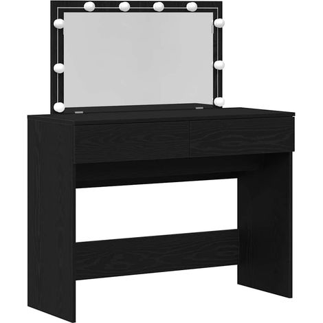 Maison Exclusive - Tavolo da Trucco con cassetto Rovere Nero 100 x 40 x 120 cm