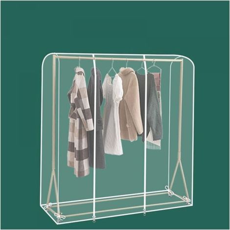 Garment Covers Protective Cover for Clothes Rack Transparent Window Cover Dustproof Hanger Protector for Shirts Suits Coats, Wardrobe Not Included (1/5)