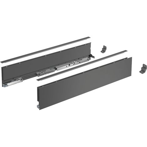 Hettich AvanTech You Schubkasten Set Schubkasten Set Höhe 101 - Schubkastensystem Nennlänge 400mm, Stahl anthrazit (1/5)
