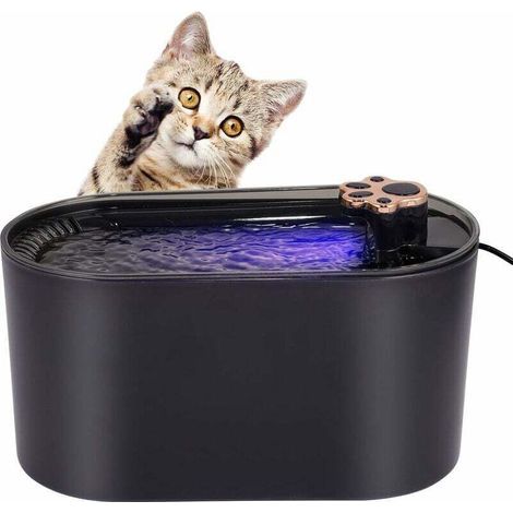 pair Fontaine à Eau pour Chat, Fontaine pour Chat, avec décoration de Griffes de Chat, Distributeur d'eau à Circulation
