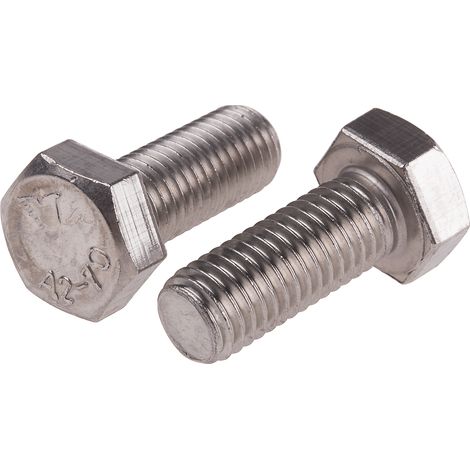 Vis à tête hexagonale, Acier Inoxydable A2 304 Brut, M12 x 30mm ( Prix pour Sachet de 25 )