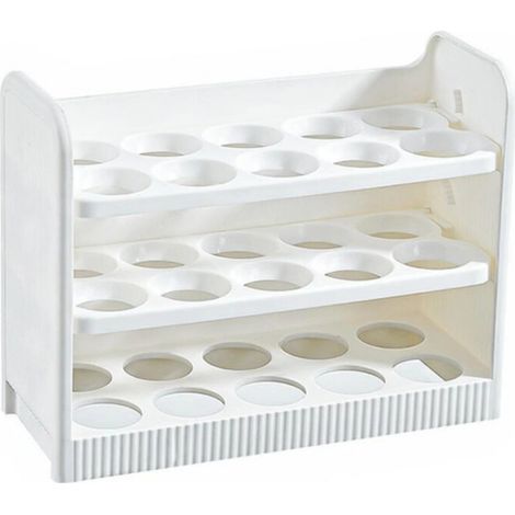 Recipiente para almacenar huevos de cocina, materiales: blanco 3