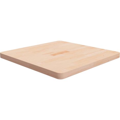 Piano Tavolo Quadrato 70x70x4 cm Massello Rovere Non Trattato vidaXL