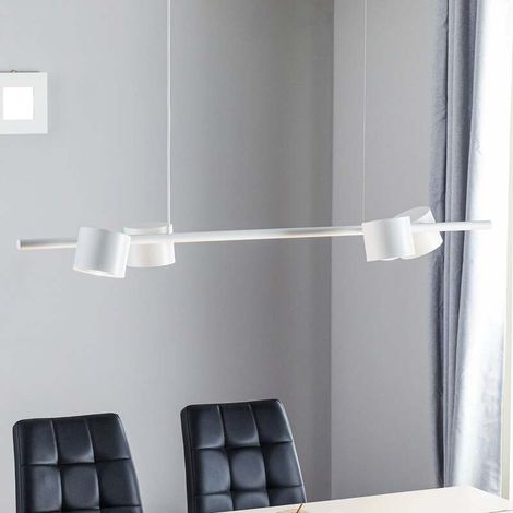 [GEBRAUCHT] B-Ware Euluna Hängeleuchte Bot LED Pendelleuchte dimmbar vierflammig weiß 121x34cm (1/2)