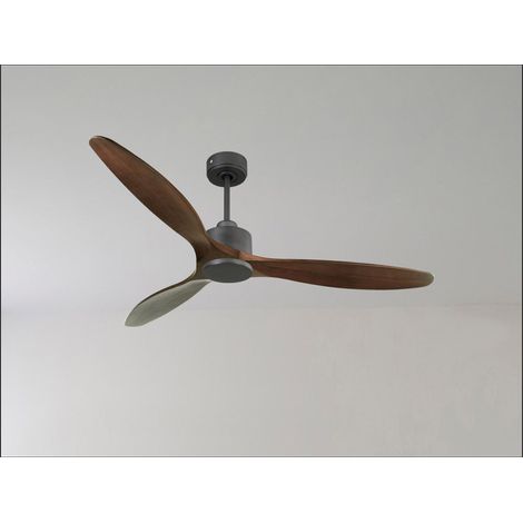 Modulo Slim  Ring - Super destratificateur et ventilateur DC 166 cm noir  pales bois clair idéal 30 à 60 m² (1/5)