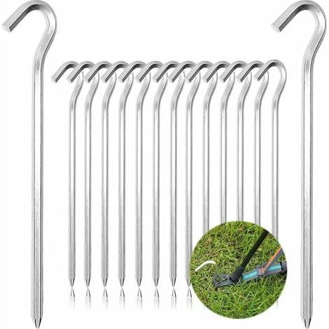 20 Pièces Piquet de Tente Sardines de Fixation Piquet Sol Sardines Camping Clous de Sable 18 cm Aluminium Piquet Jardin Piquets de Tente de Camping en Plein air (1/5)