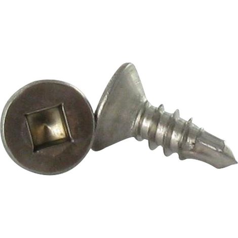 Vis autoperceuse Inox A2 Tête fraisée Carré 4.8X25-30 pièces