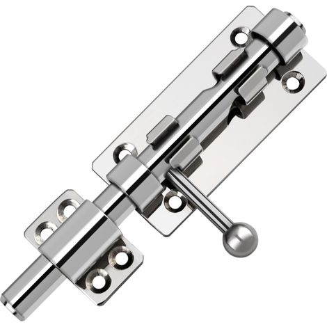 Verrou Coulissant En Acier Inoxydable - 15,2 cm - Pour Portails Bois Portes Intérieures Clôtures Armoires - 1 Pièce (1/5)